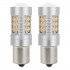 Set 2 Becuri auto CANBUS 3030 24SMD 1156 BAU15S PY21W Orange 12V/24V