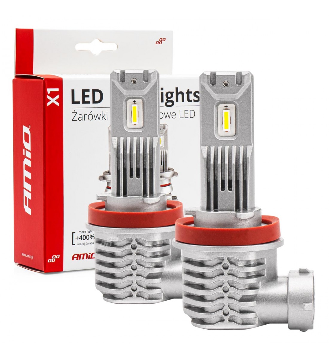 SET 2 BECURI AUTO, H8/H9/H11-X1, cu Led