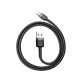 Cablu, USB la USB-C, Baseus Cafule, 2A, 3m, gri-negru