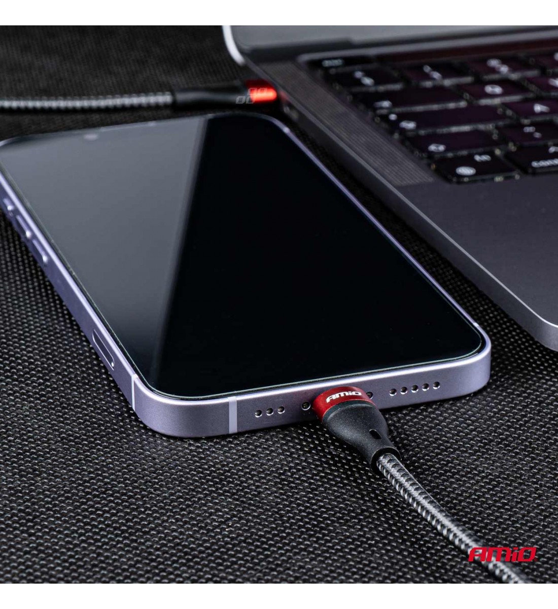 Cablu, USB la USB-C, Baseus Cafule, 2A, , gri-negru