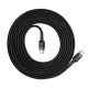 Cablu USB-C la USB-C, 20V / 3A, 2m negru-gri