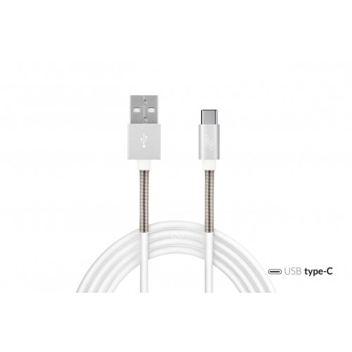 Cablu, USB la USB-C, Baseus Cafule, 2A, 3m, gri-negru