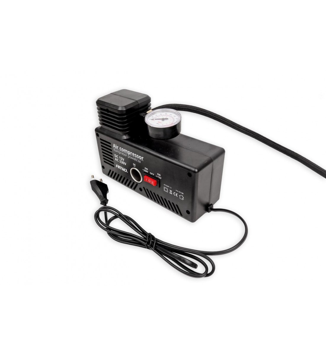 Compresor auto, 18 bari, 12V/230V, 4 adaptoare Compresor auto, 18 bari, 12V/230V, 4 adaptoare