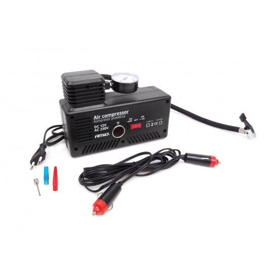 Compresor auto, 18 bari, 12V/230V, 4 adaptoare