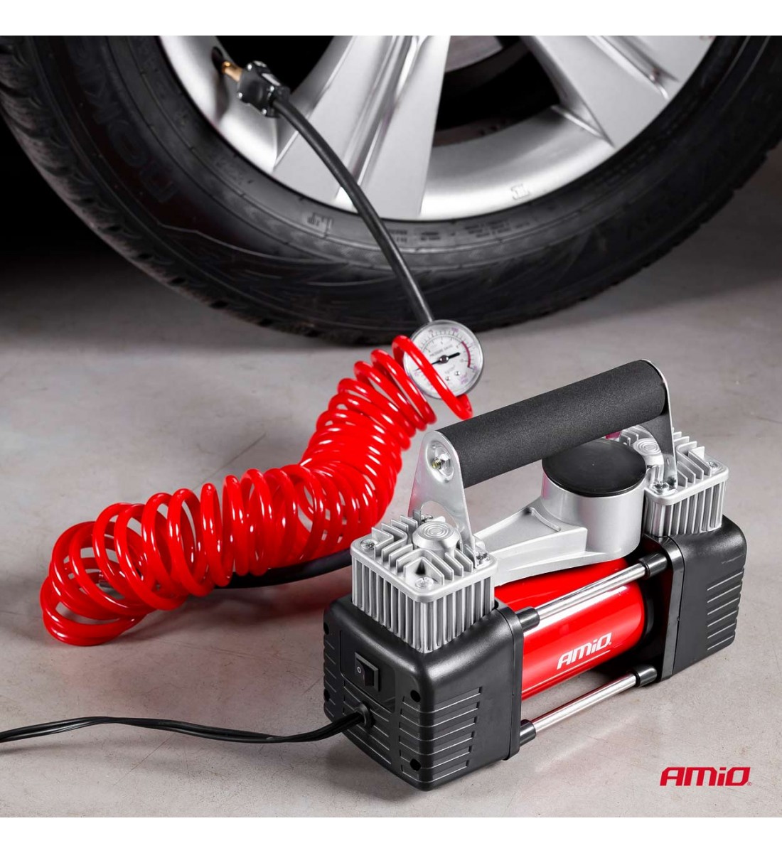 Compresor auto, AComp-4, metalic, 2 cilindri, 12V, premium Compresor auto, AComp-4, metalic, 2 cilindri, 12V, premium