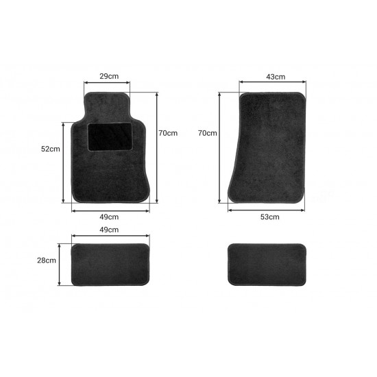 Set 4 covorase auto, universale, material textil Set 4 covorase auto, universale, material textil