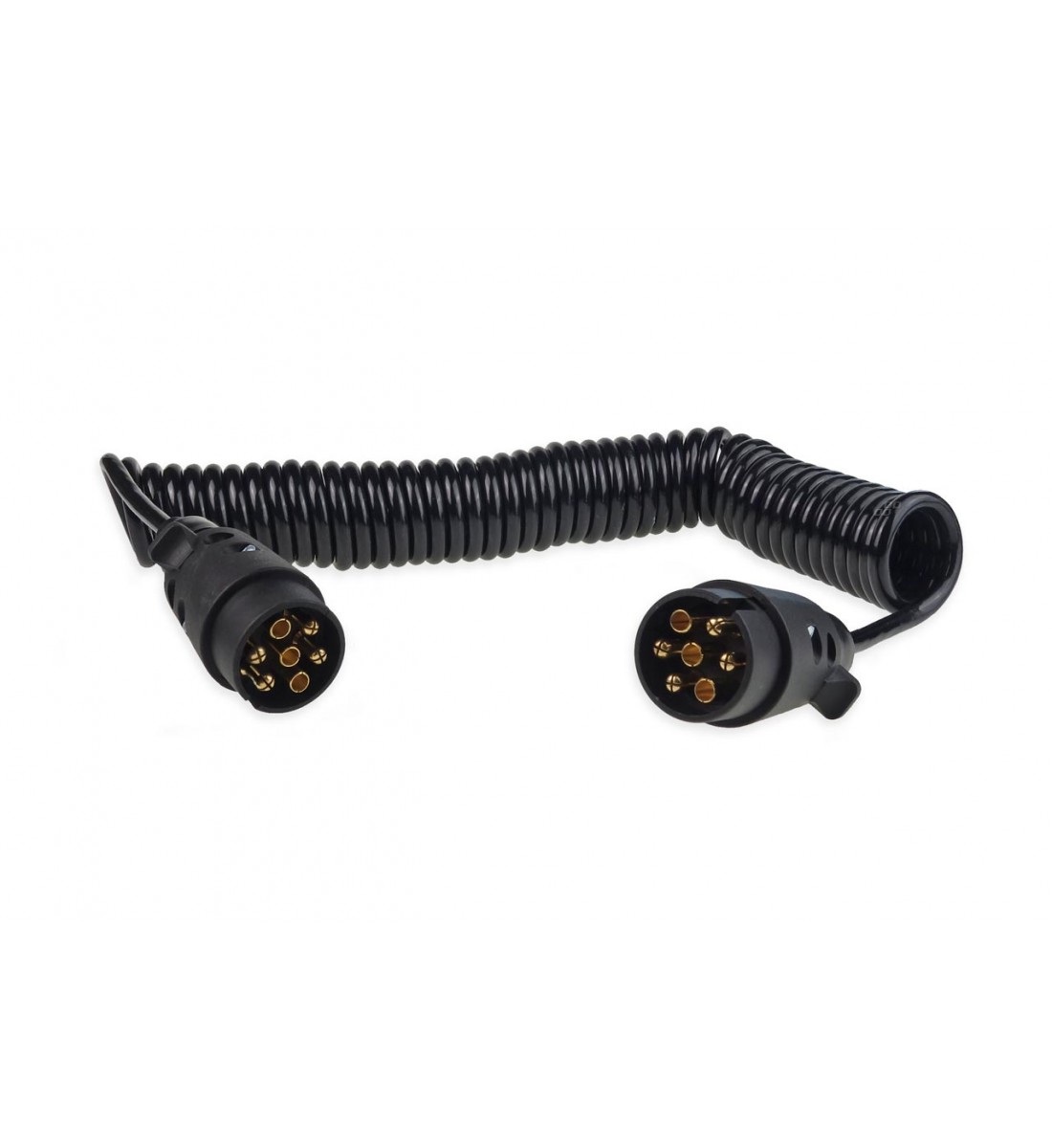 Cablu electric spiralat, remorca, stecher 7PIN, 12V, 6 m