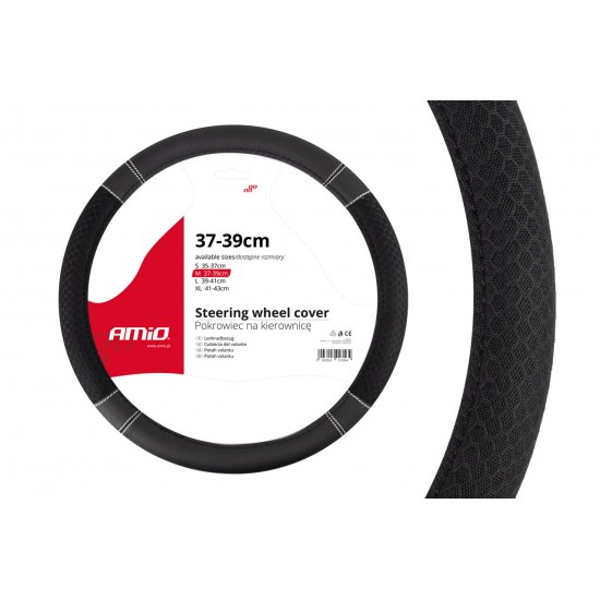 Husă volan, M, 37-39, textura neagra