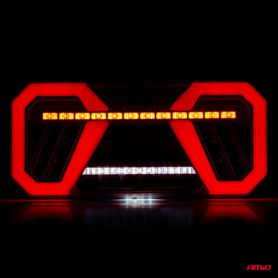 Lampă spate, combinată, cu LED, AMiO, RCL-04-L, dinamică stânga