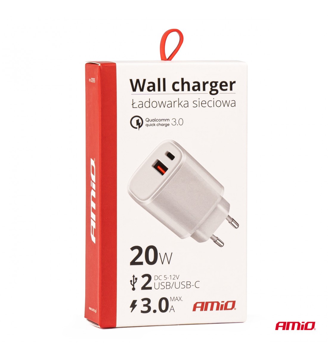 Priză de alimentare cu voltmetru, USB+USB-C 20W, 230V