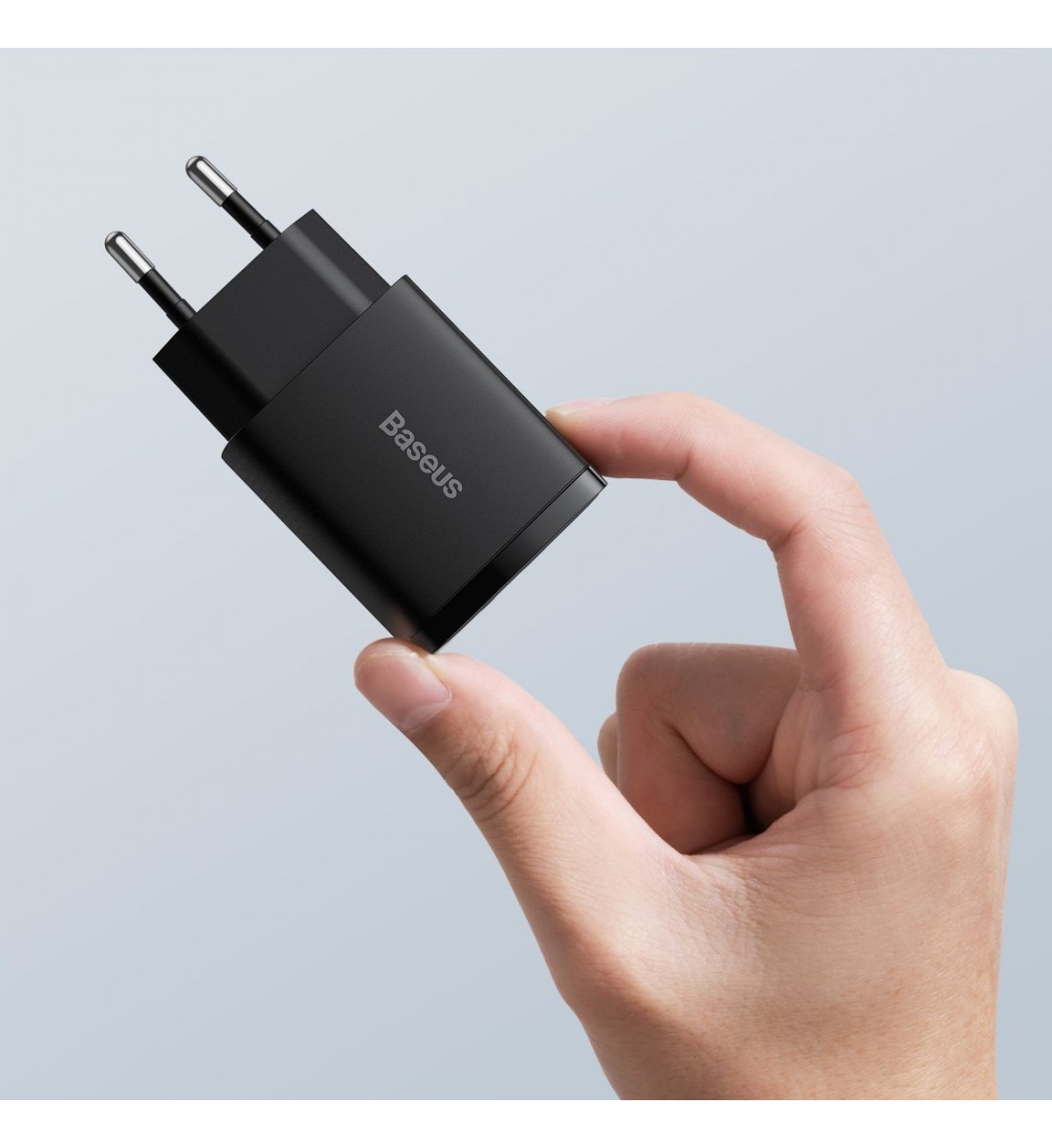 Priză de alimentare, Baseus Compact Quick Charger, USB, USB-C, 20W negru