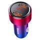 Incarcator de masina, Baseus Magic, 2x USB, 3.0, 45W, roșu-albastru Incarcator de masina, Baseus Magic, 2x USB, 3.0, 45W, roșu-albastru