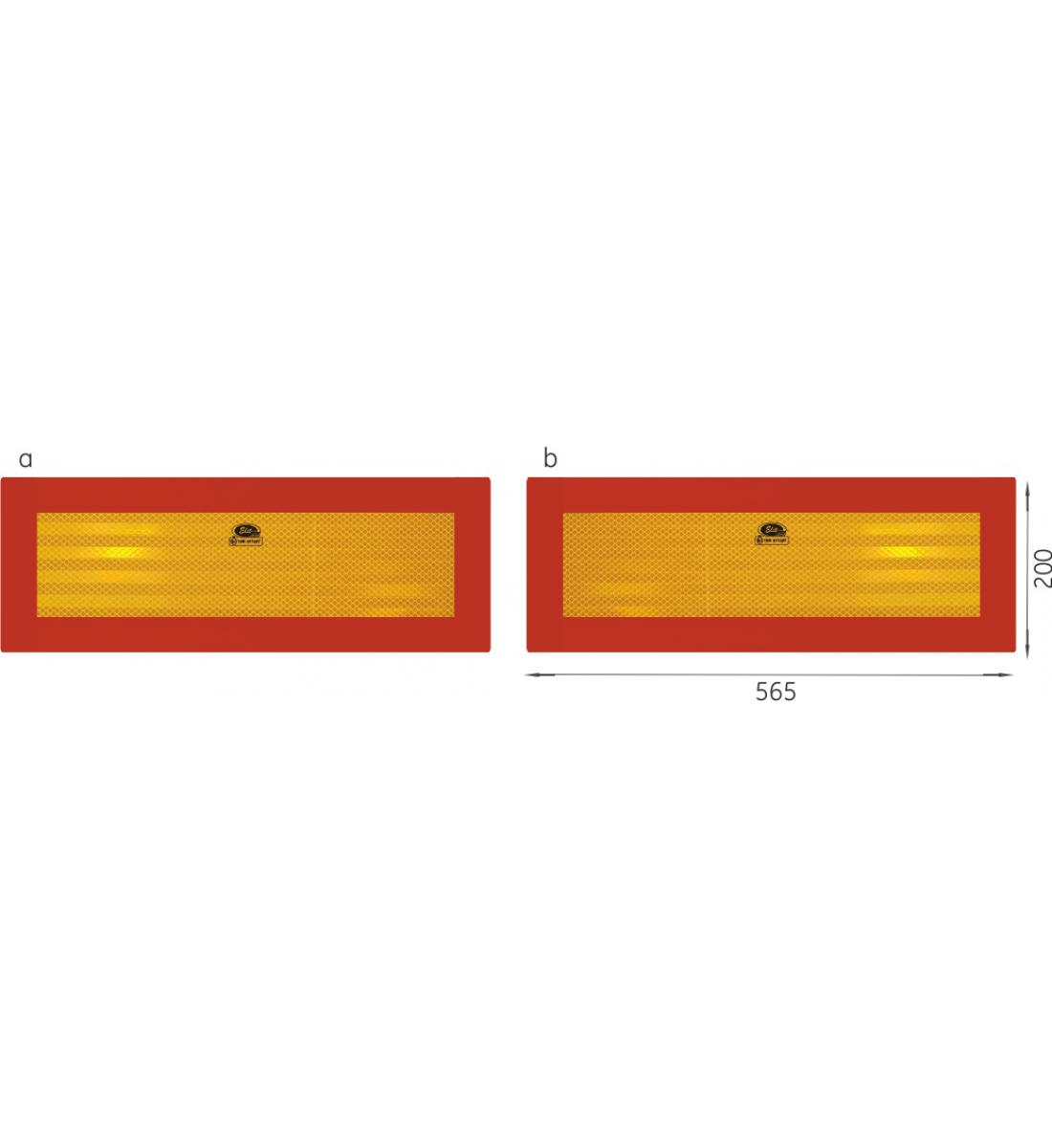 Set de 2 plăcuțe reflectorizante pentru camioane 56,5x20cm Set de 2 plăcuțe reflectorizante pentru camioane 56,5x20cm
