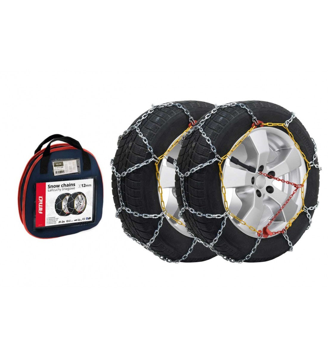 Lanțuri pentru zăpadă,12 mm, geanta de transport, KN-100, set de 2 buc Lanțuri pentru zăpadă,12 mm, geanta de transport, KN-100, set de 2 buc