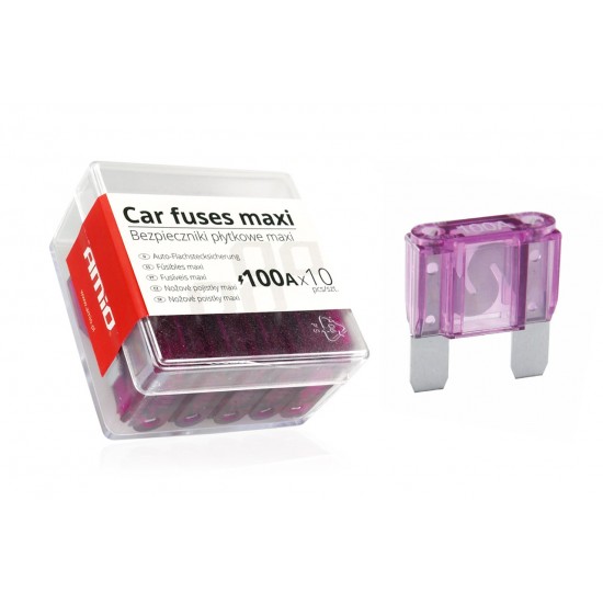 Siguranțe auto, MAXI, cutie, 10 buc, 100A Siguranțe auto, MAXI, cutie, 10 buc, 100A