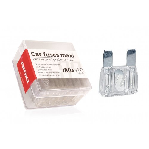 Siguranțe auto, MAXI, cutie, 10 buc, 80A