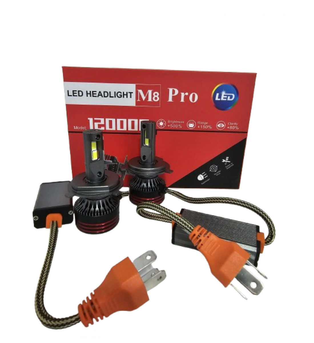 Produs - Set doua becuri Led auto M8-H4 PRO - AutoParadoxSystem.ro