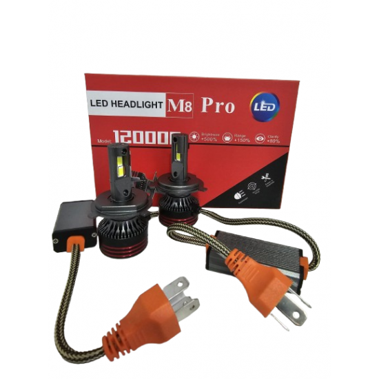 Set doua  LEDURI auto M8-H4   12/24V  CANBUS Set doua  LEDURI auto M8-H4   12/24V  CANBUS