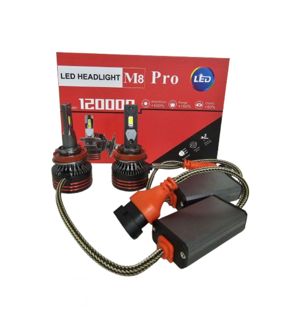 Produs - Set doua becuri Led auto M8-H11 PRO - AutoParadoxSystem.ro