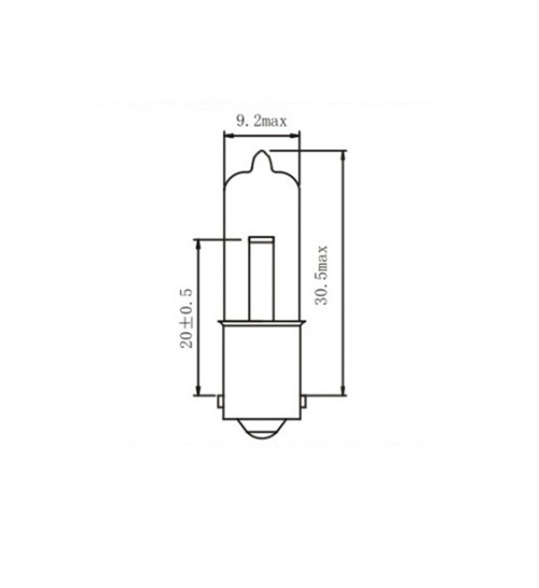 Bec halogen HY21W 12V 21W BAW9S portocaliu