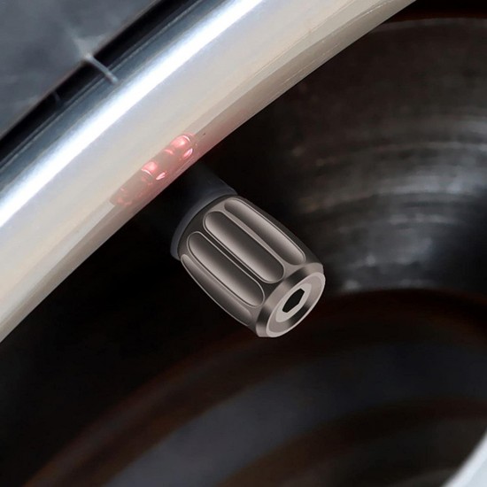 Set capacele valva auto, striații, universale, anti furt, negre Set capacele valva auto, striații, universale, anti furt, negre