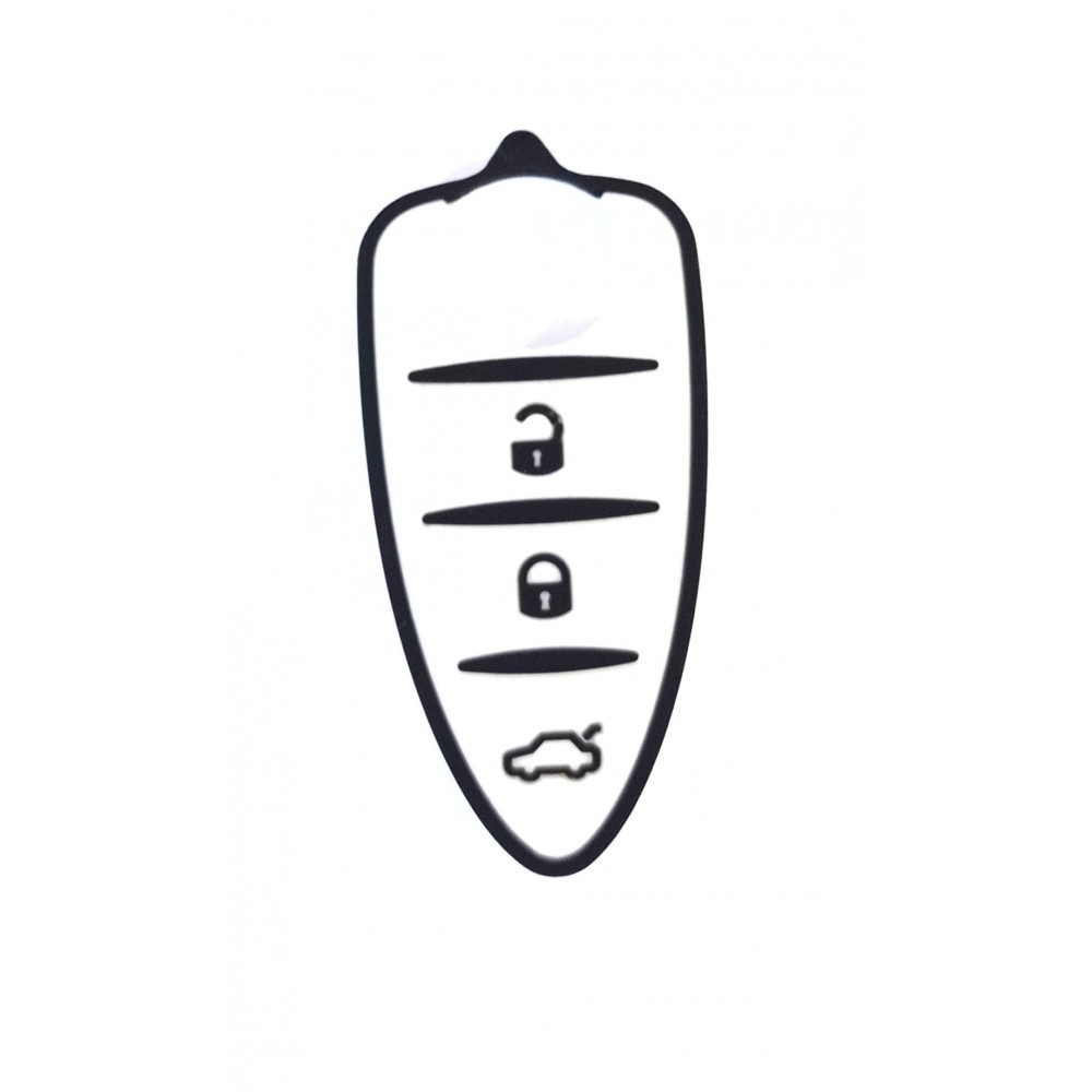 Butoane cauciuc pt cheie Alfa Romeo alb+negru