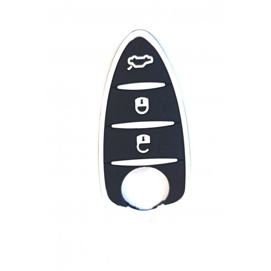 Butoane cauciuc pt cheie Alfa Romeo negru+alb Butoane cauciuc pt cheie Alfa Romeo negru+alb