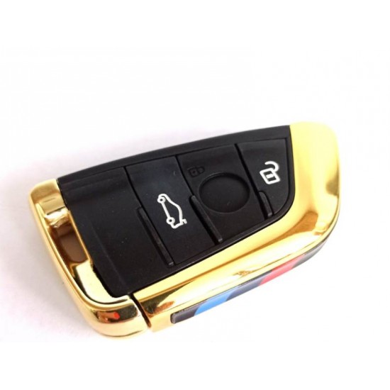 Carcasa cheie Bmw Smart 3 butoane negru cu auriu