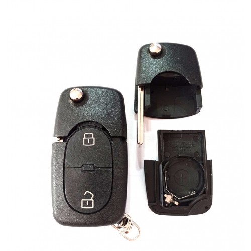 Carcasa Cheie Briceag VW Golf 2 but rotunde  cu locas de baterie 2032