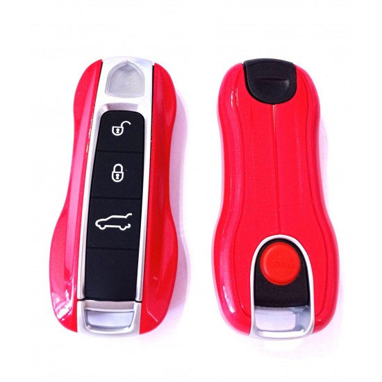 Carcasa cheie Porsche 3+1  but de panica rosie Carcasa cheie Porsche 3+1  but de panica rosie