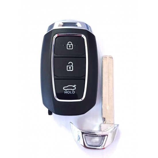 Carcasa cheie Smart Key Hyundai 3 but cu lamela cu taietura pe mijloc Carcasa cheie Smart Key Hyundai 3 but cu lamela cu taietura pe mijloc