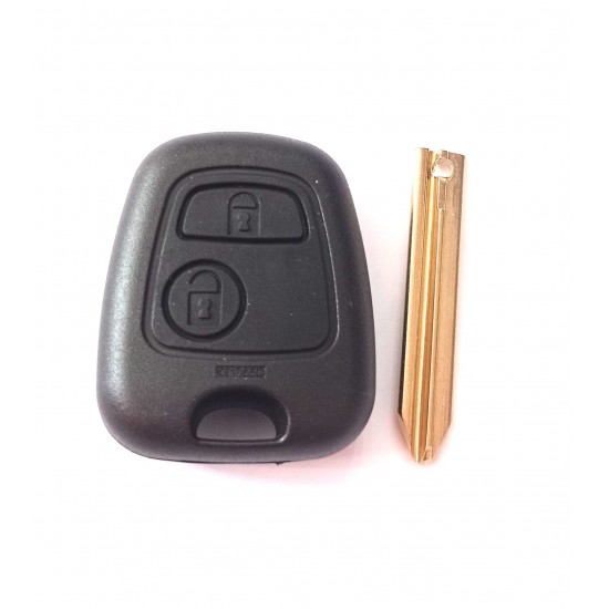 Cheie completa Citroen, 2 butoane, cu electronica si cip, ID 46, cu logo Cheie completa Citroen, 2 butoane, cu electronica si cip, ID 46, cu logo