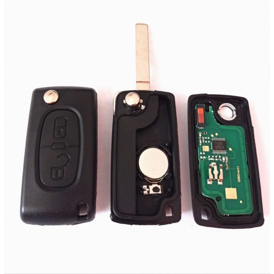 Cheie completa Peugeot 2 but cu electronica ASK 0536 Cheie completa Peugeot 2 but cu electronica ASK 0536