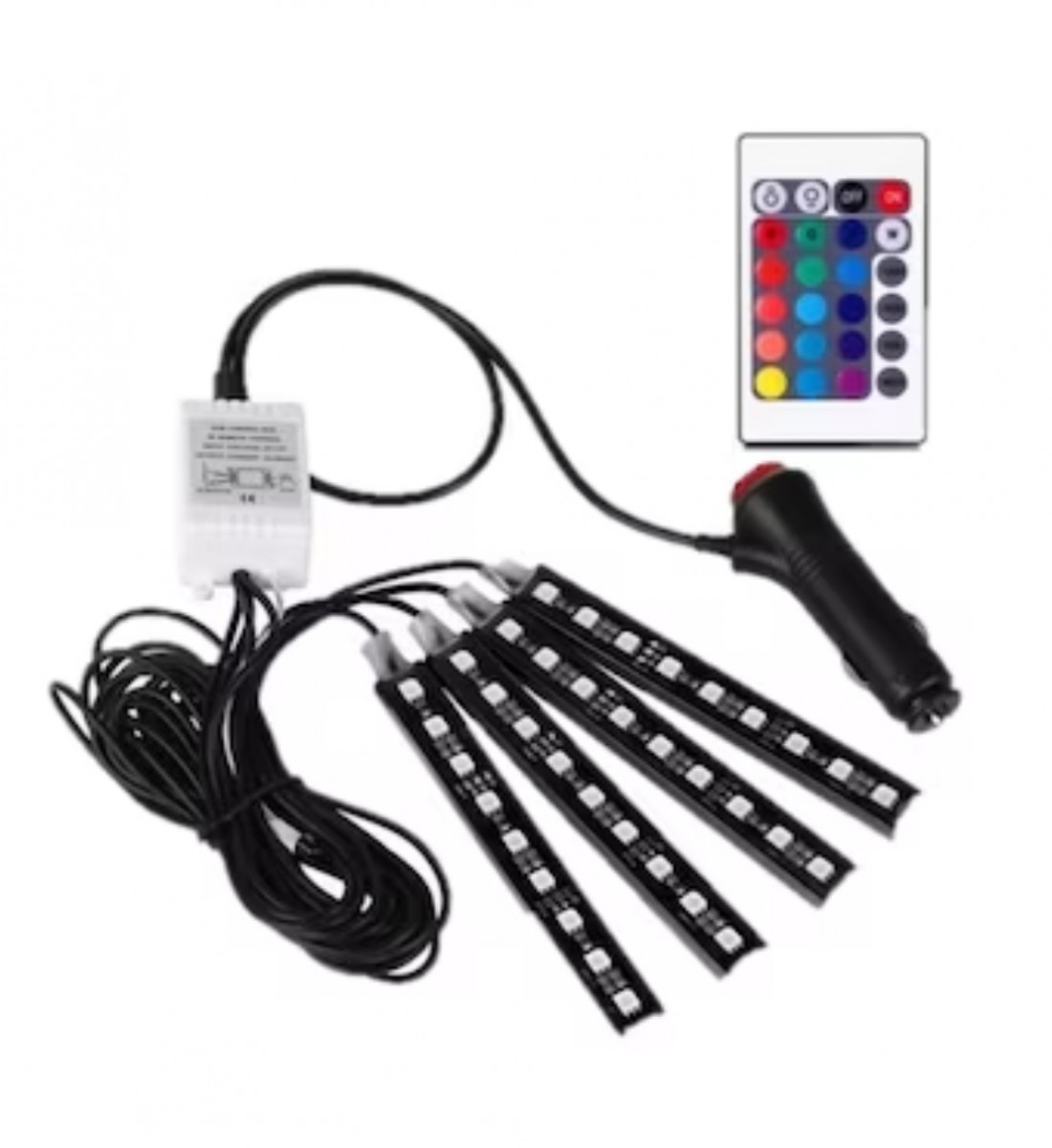 Leduri Ambientale Auto, RGB, 9SMD, alb