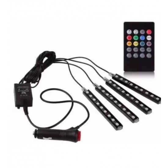Leduri Ambientale Auto, RGB, 9SMD, control aplicatie telefon, sincronizare muzica