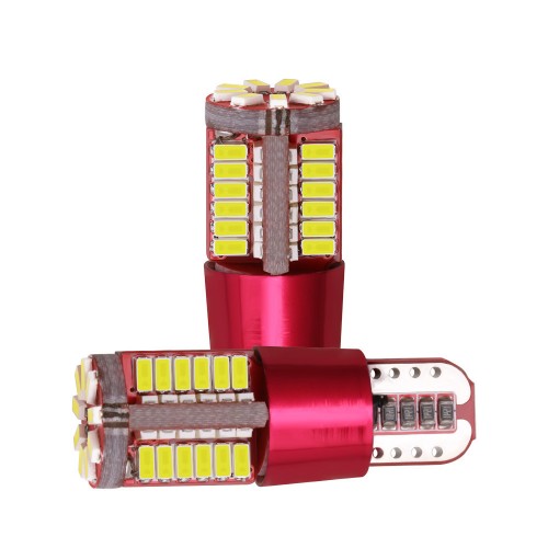 Set 2 becuri auto W5W/ T10- 57 smd CANBUS-alb