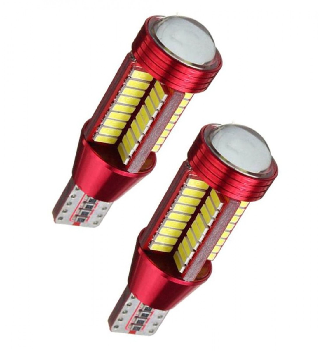 Set 2 becuri auto W5W/ T10- 78 SMD- CANBUS-alb-cu lupa