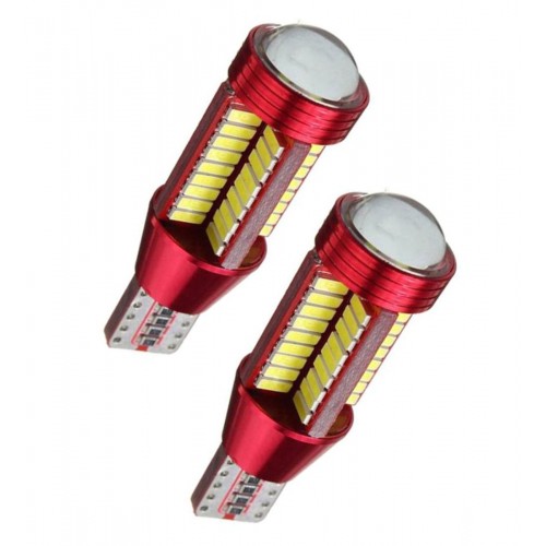 Set 2 becuri auto W5W/ T10- 78 SMD- CANBUS-alb-cu lupa