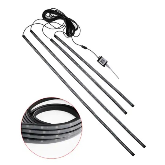 Kit Iluminare Sub Masina, RGB, control din telefon, 2 buc x 90 cm si 2 buc x 120 cm