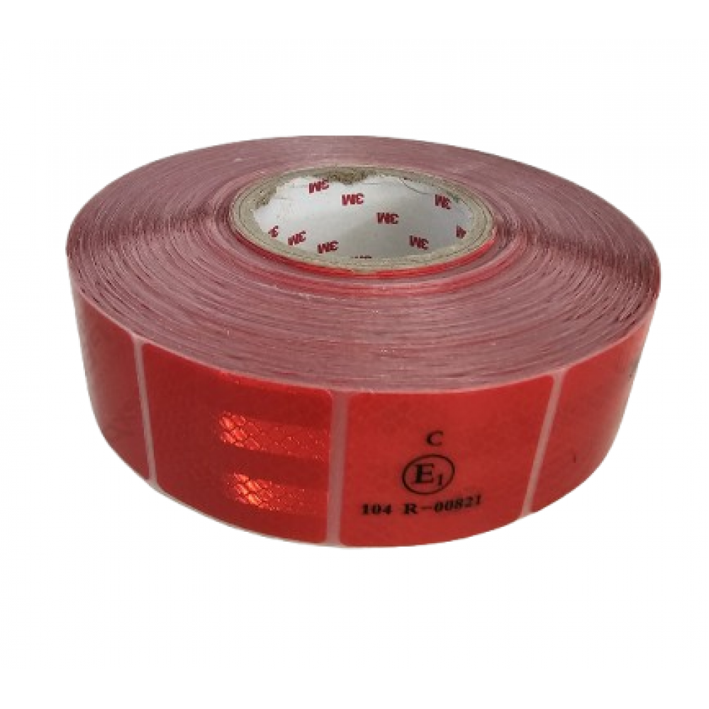 Banda reflectorizanta intrerupta rosie 3 M