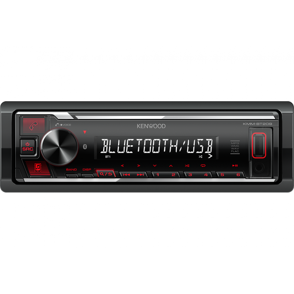 Kenwood KMM-BT209 – Media Receiver Digital cu USB, Bluetooth și Iluminare Roșie