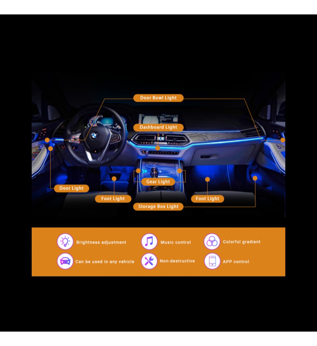 Set cu 18 lumini ambientale Symphony