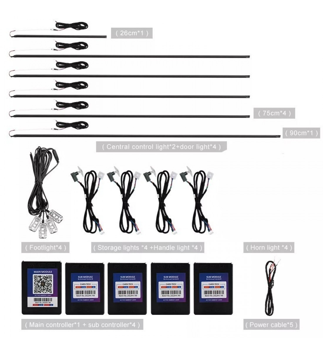 Set cu 18 lumini ambientale Symphony Set cu 18 lumini ambientale Symphony