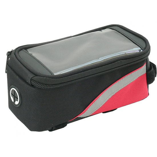 Husă universală pentru biciclete cu husă pentru smartphone, negru cu rosu Husă universală pentru biciclete cu husă pentru smartphone, negru cu rosu