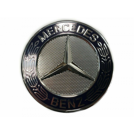 Emblema capota fata Mercedes Benz, 57mm, neagra Emblema capota fata Mercedes Benz, 57mm, neagra