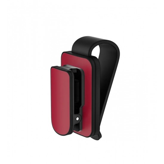Suport universal pentru ochelari, tip clemă, roșu cu negru