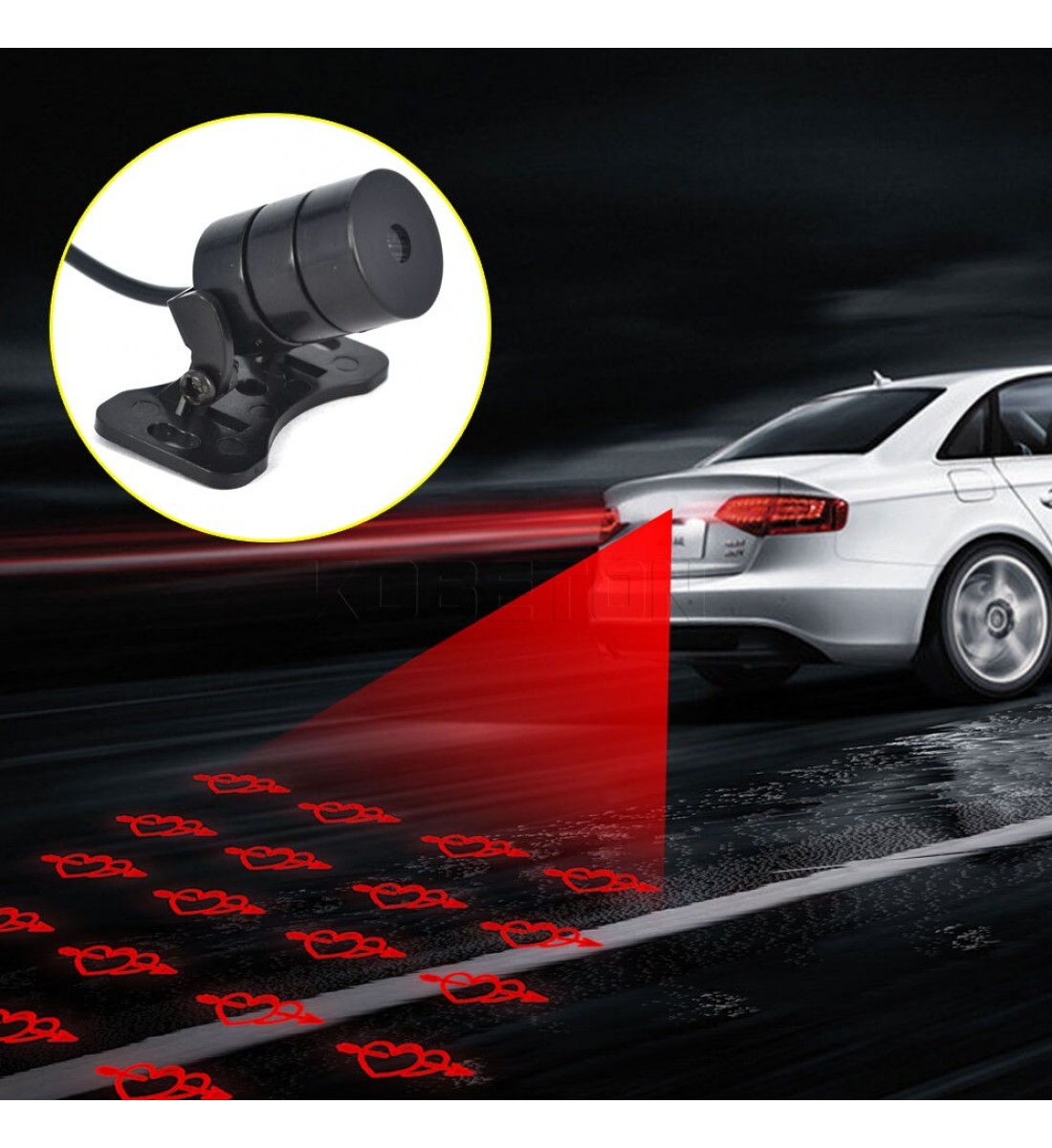 Lumina de ceata cu laser tip inima Lumina de ceata cu laser tip inima