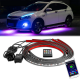 Kit Iluminare Sub Masina, LED RGB, Multicolor, Bluetooth si control din telefon, 2 buc x 60 cm si 2 buc x 150 cm