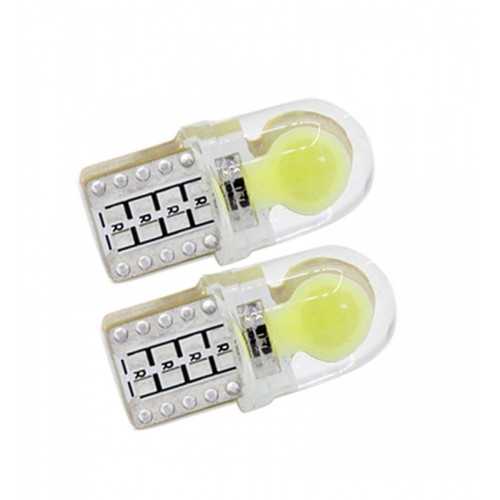 Set 2 becuri auto W5W/T10 Cob siliconat CAN 