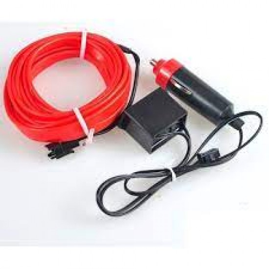 Fir cu neon 3 metri 12V rosu